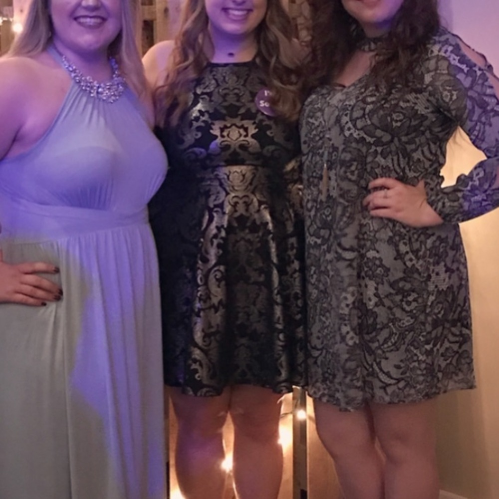 Strappy Back Semi-Formal Dress - Picture 1 of 6